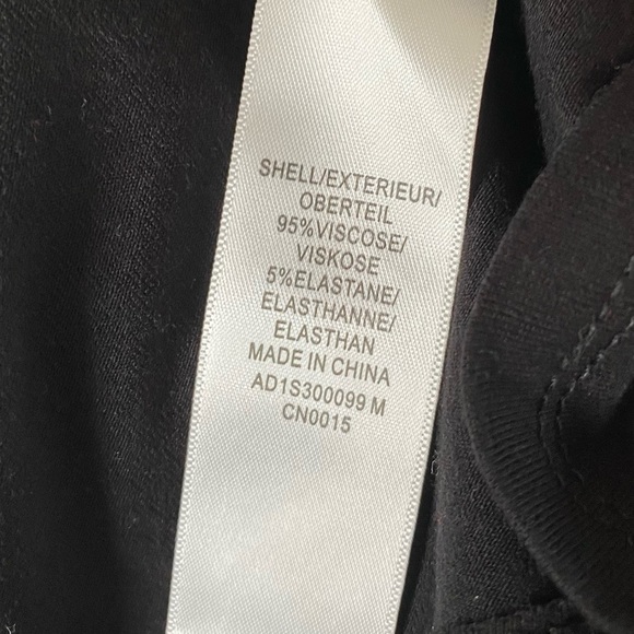 Adrianna Papell Black High Low Short Sleeve Embroidered Top Size Medium - Picture 4 of 8